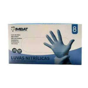 Luvas Borracha Imbat Verniz Silver Azul 8 - M