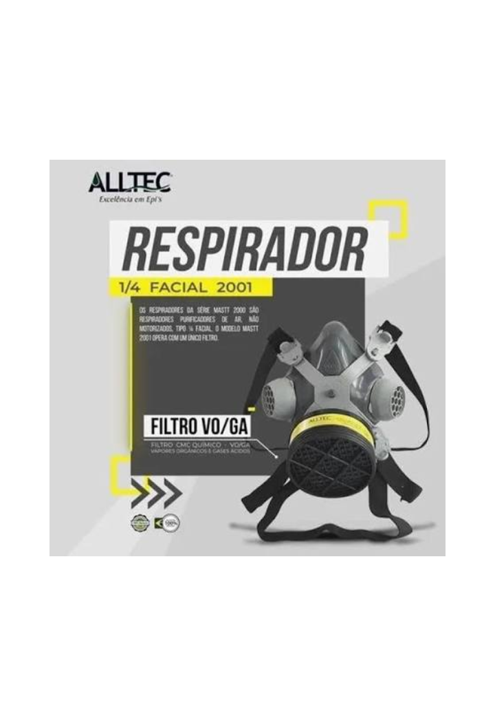 Alltec Mascara Respirador Pintura MASTT 2001 VO/GA Respirador