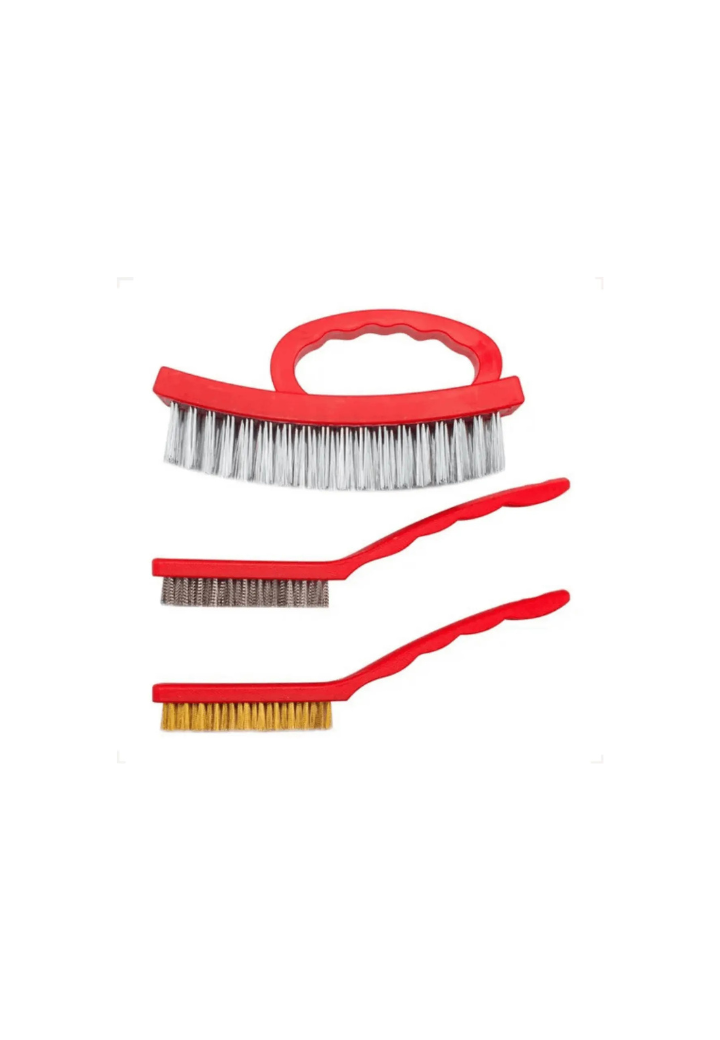 Escova De Aço Manual P/ Limpeza Pesada Kit 3 Peças