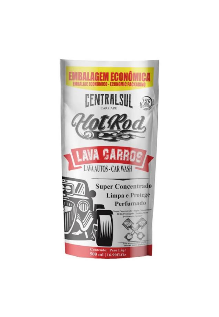 Lava Carros Líquido Centrasul Sache 500ml Espumante e Concentrado